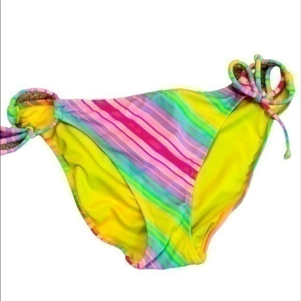 Victoria’s Secrets Neon stripe bikini bottoms size S/P